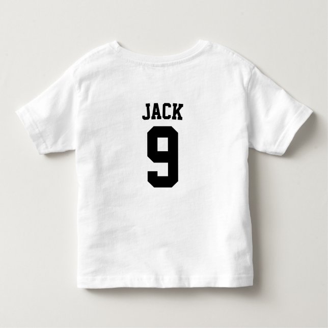 T-shirt Pour Les Tous Petits Football Football Nom Et Numéro Personnalisés (Dos)