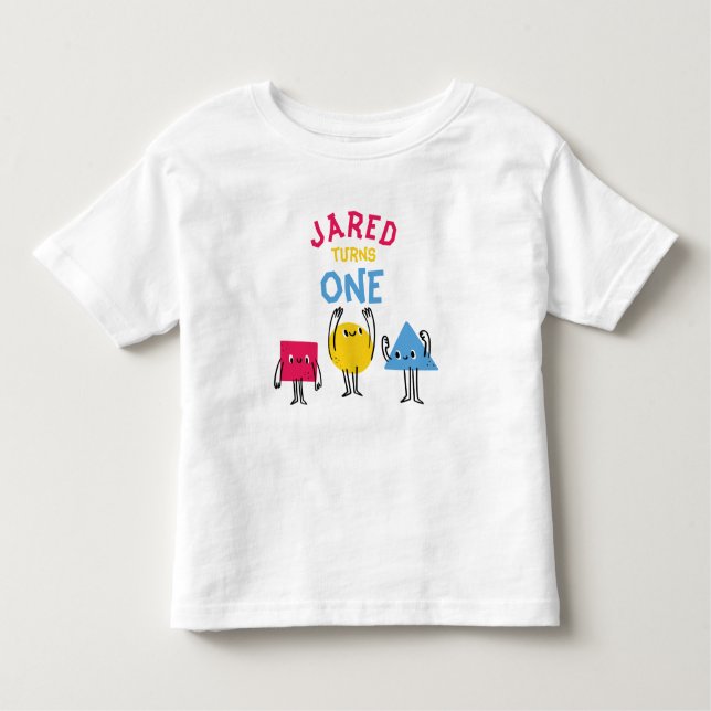 T-shirt Pour Les Tous Petits Formes mignonnes Première fête d'anniversaire (Devant)