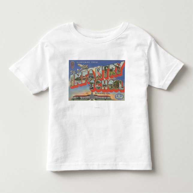 T-shirt Pour Les Tous Petits Fort Benning, la Géorgie - l'infanterie (Devant)