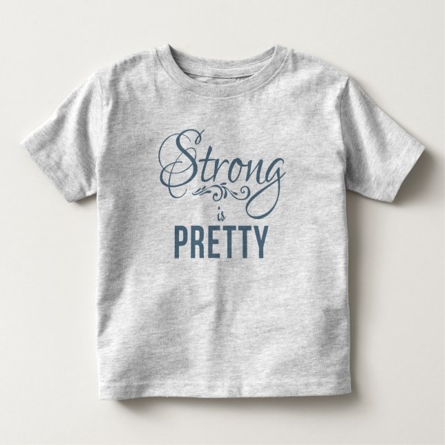 T-shirt Pour Les Tous Petits Forte est assez GreyBlue Enfants T (Devant)
