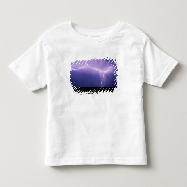 T-shirt Pour Les Tous Petits Foudre sur désert, Big Bend (Devant)