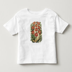 T-shirt Pour Les Tous Petits Fougère avec les fleurs rouges et jaunes