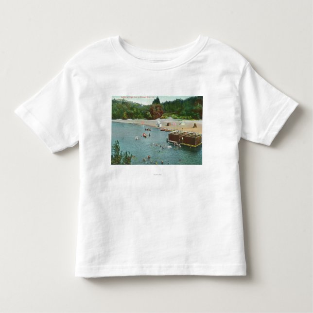 T-shirt Pour Les Tous Petits Foules nageant en rivière russe (Devant)