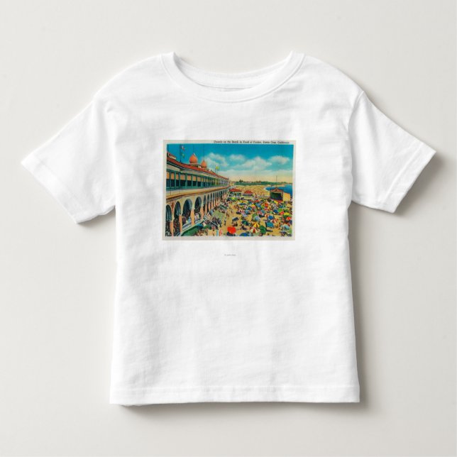 T-shirt Pour Les Tous Petits Foules sur la plage devant le casino (Devant)
