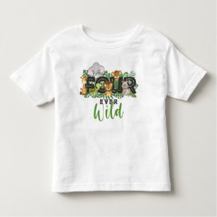T-shirt Pour Les Tous Petits Four ever wild Jungle Safari Animaux Anniversaire