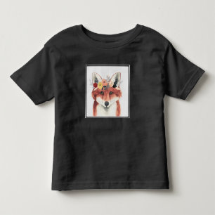 T-shirt Pour Les Tous Petits Fox de forestier de couronne de fleur