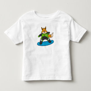 T-shirt Pour Les Tous Petits Fox en Snowboard avec Snowboard