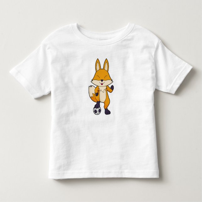 T-shirt Pour Les Tous Petits Fox Soccer player Soccer (Devant)