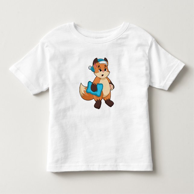 T-shirt Pour Les Tous Petits Fox with Nightcap (Devant)