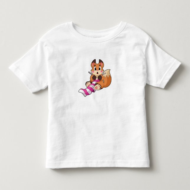 T-shirt Pour Les Tous Petits Fox with Scarf (Devant)