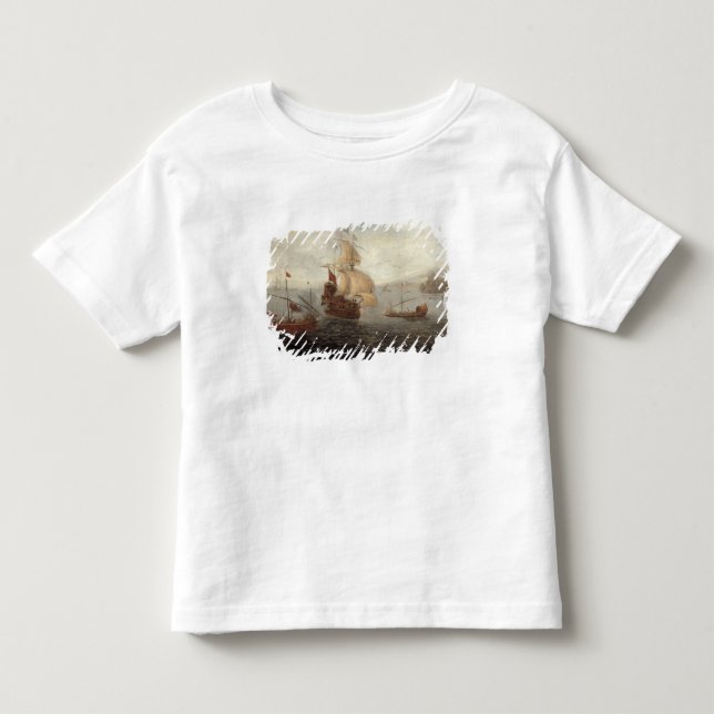 T-shirt Pour Les Tous Petits Frégate anglaise d'office flanquée du Ba d'état de (Devant)