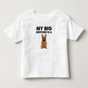 T-shirt Pour Les Tous Petits French Bulldog My Big Brother Est Un Français