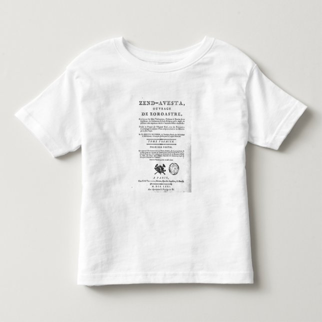 T-shirt Pour Les Tous Petits Frontispice d'une édition de 'Zend (Devant)