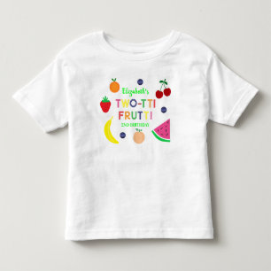 T-shirt Pour Les Tous Petits Fruit Deux-tti Frutti 2e anniversaire