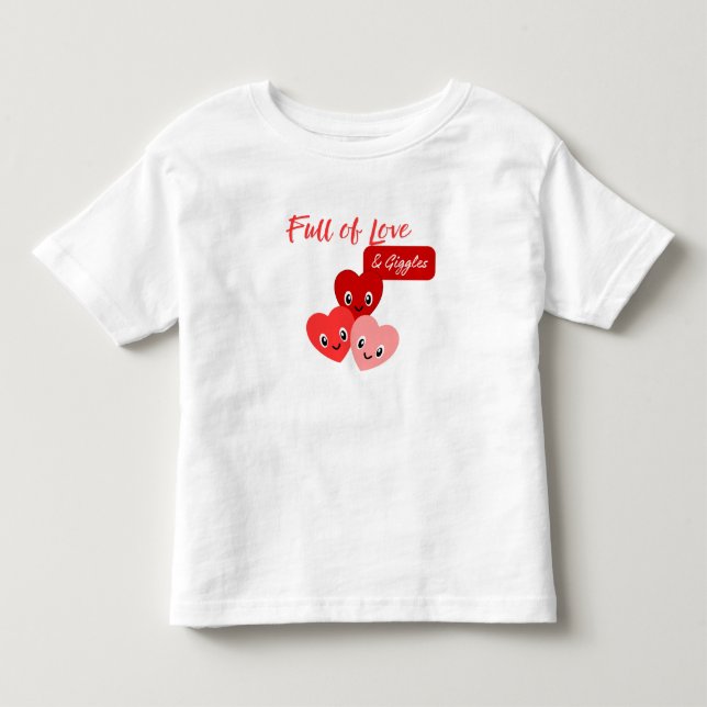 T-shirt Pour Les Tous Petits Full of Love & Giggles Valentine (Devant)