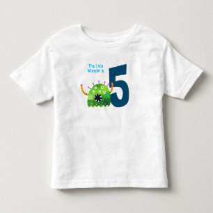 T-shirt Pour Les Tous Petits Fun coloré mon petit monstre 5ème anniversaire