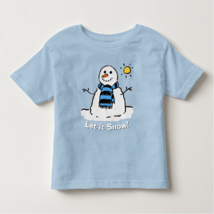 T-shirt Pour Les Tous Petits Fun Snowman avec message!