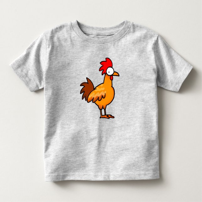 T-shirt Pour Les Tous Petits Funny Cartoon Chicken Illustration (Devant)