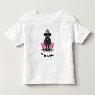 T-shirt Pour Les Tous Petits Funny Dog Ballet Princess Black Lab Retriever