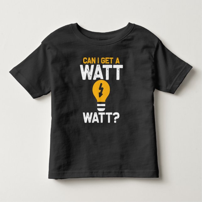 T-shirt Pour Les Tous Petits Funny Electricien Watt Pun Ingénierie électrique (Devant)