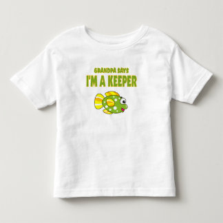 T-shirt Pour Les Tous Petits Funny Grand-père dit que je suis un gardien (poiss