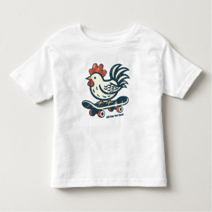 T-shirt Pour Les Tous Petits Funny Skateboard Farm poulet personnalisé