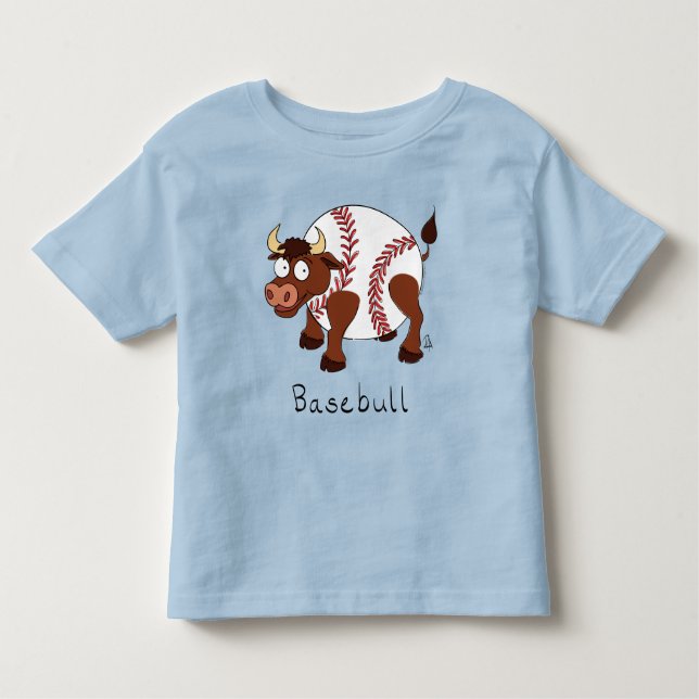 T-shirt Pour Les Tous Petits Funny Sports de baseball Enfants Caricature Animal (Devant)