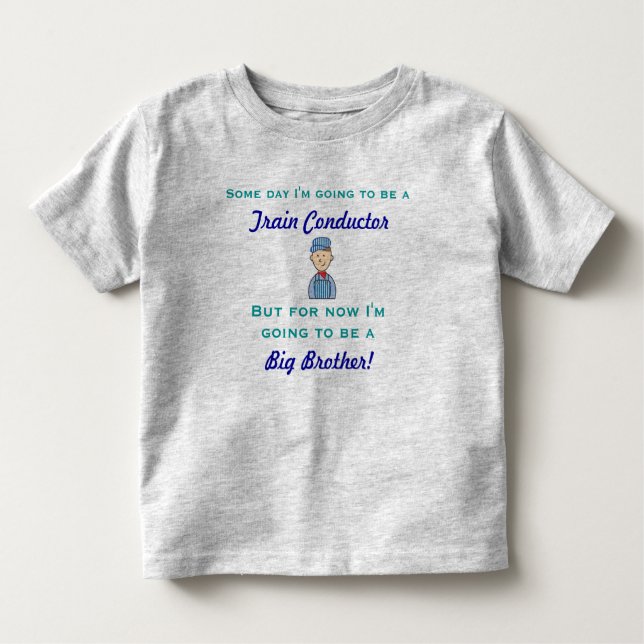 T-shirt Pour Les Tous Petits Futur chef de train Big Brother Shirt (Devant)