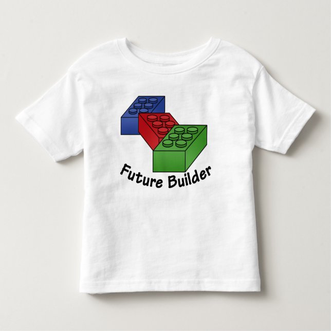 T-shirt Pour Les Tous Petits - Futur constructeur - jouet classique mignon (Devant)