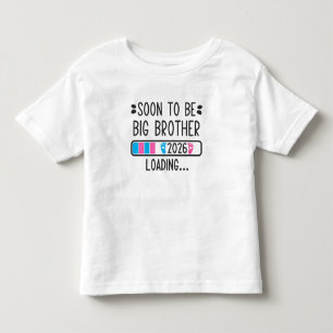 T-shirt Pour Les Tous Petits Futur Grand Frère 2026 Annonce de Grossesse en Cou