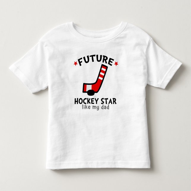 T-shirt Pour Les Tous Petits Futur Hockey Star comme mon père (Devant)