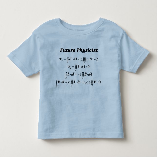 T-shirt Pour Les Tous Petits Futur physicien - physique de lumière et d'atome (Devant)