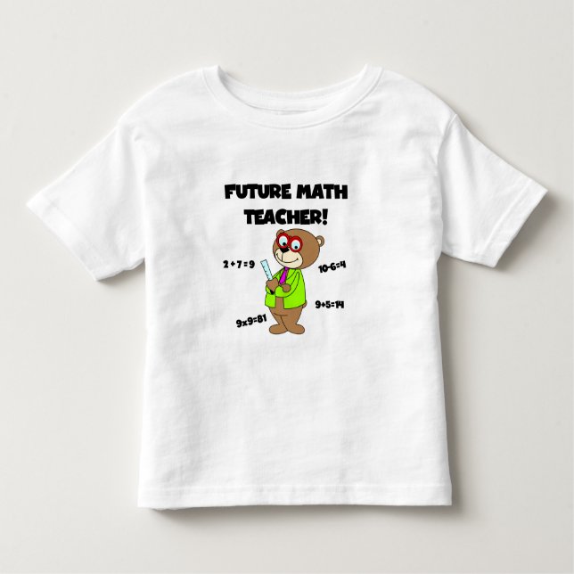 T-shirt Pour Les Tous Petits Futur professeur de maths (Devant)