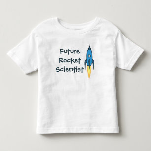 T-shirt Pour Les Tous Petits Futur Rocket Scientifique Bleu Espace Extérieur Dr