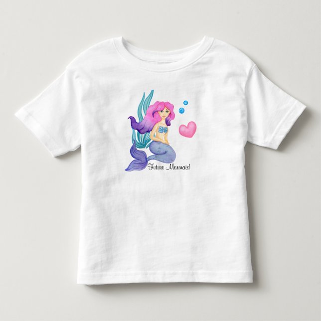 T-shirt Pour Les Tous Petits Futur Sirène (Devant)
