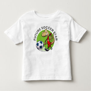 T-shirt Pour Les Tous Petits Futur Soccer Star Funny Gecko Footballer Dessin