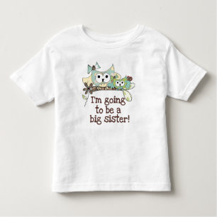 T-shirt Pour Les Tous Petits Future grande soeur de hiboux