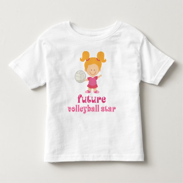 T-shirt Pour Les Tous Petits Future Star de volley-ball (filles) (Devant)