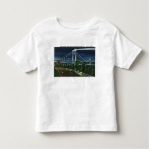 T-shirt Pour Les Tous Petits G. pont de Washington, le Hudson la nuit