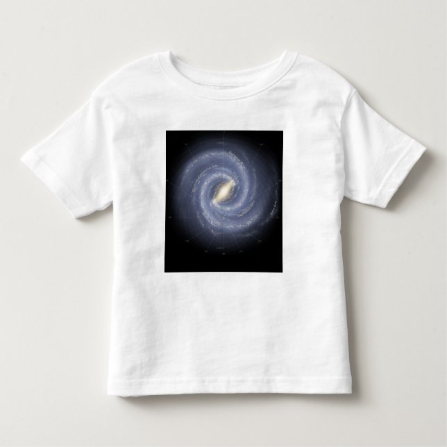 T-shirt Pour Les Tous Petits Galaxie de la Voie Lactée (annotée) (Devant)