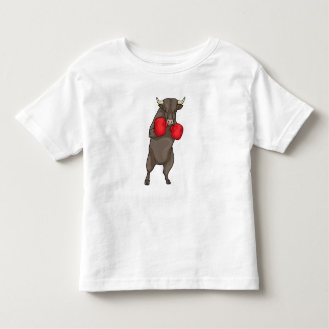 T-shirt Pour Les Tous Petits Gants de boxe Bull Boxer (Devant)