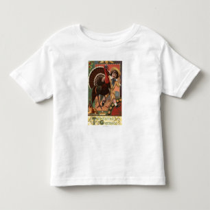 T-shirt Pour Les Tous Petits Garçon avec bras autour d'une Turquie