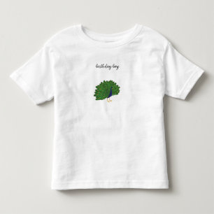 T-shirt Pour Les Tous Petits Garçon d'anniversaire adorable paon Enfants Toddle