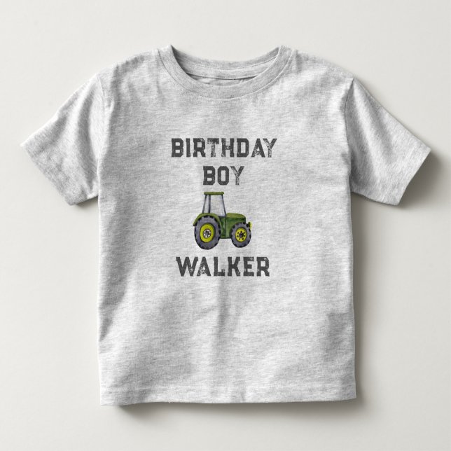 T-shirt Pour Les Tous Petits Garçon d'anniversaire de tracteur rustique fermier (Devant)