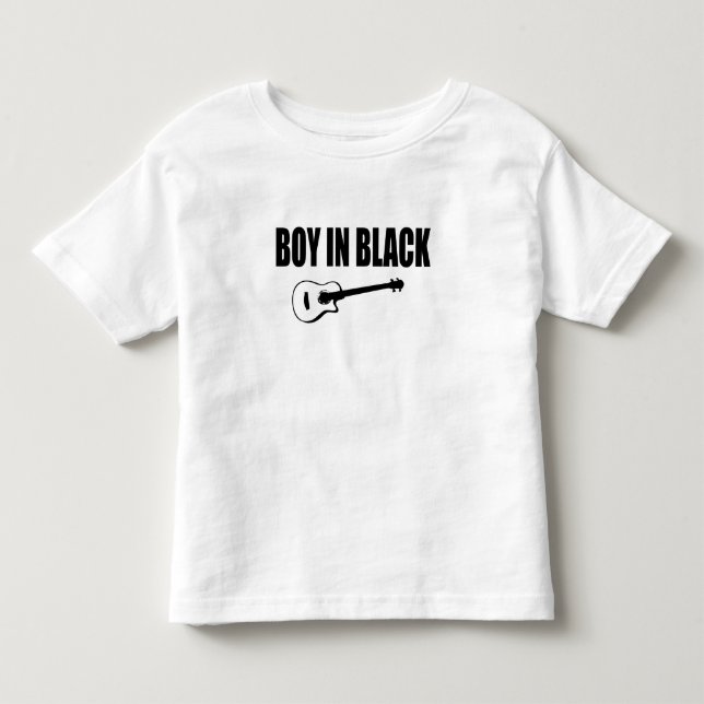 T-shirt Pour Les Tous Petits Garçon En Noir (Devant)