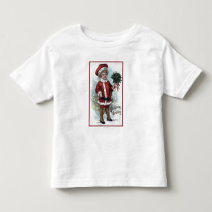 T-shirt Pour Les Tous Petits Garçon tenant un Bushel de Holly