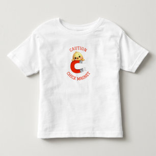 T-shirt Pour Les Tous Petits Garçons aimant à poulette attention