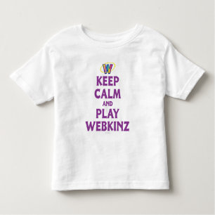 T-shirt Pour Les Tous Petits Gardez le calme et le jeu Webkinz
