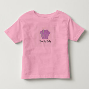 T-shirt Pour Les Tous Petits Gâteau cupcake de fête avec bougies
