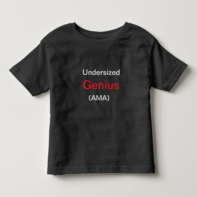 T-shirt Pour Les Tous Petits Génie sous-dimensionné (AMA) (Devant)